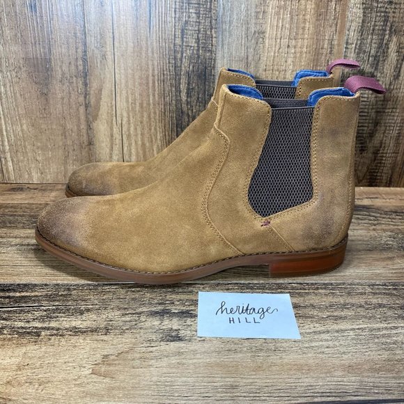 Johnson & Murphy Mens Danby Plain Toe Suede Chelsea Boots- Mens Size 9M - Picture 3 of 9